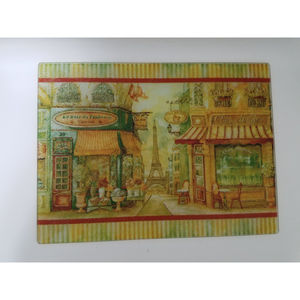French Country Style Tampered Frosted Glass Cutting Board 16x12